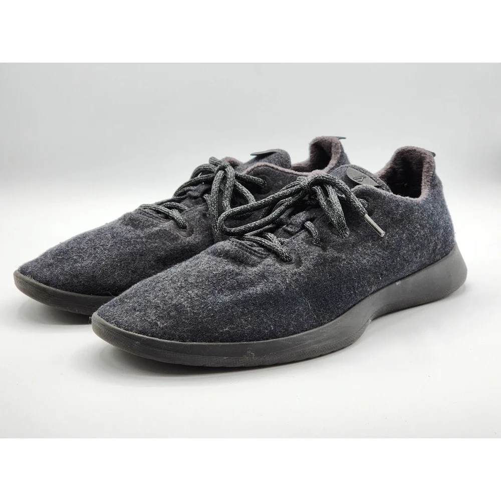 Allbirds Tree Runners Running Shoes Men's Size 13 Dark Gray Wool Knit Shoes‎